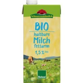 SCHWARZWALDER Leche de Vaca Semidesnatada Bio 1,5% Grasa Larga Duración 1 Litro Precio: 5.50000048. SKU: B153DPDP8R