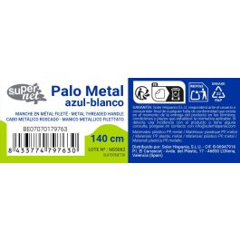 Inde Palo Metal Azul/Blanco 140 cm Supernet