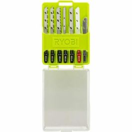 Ryobi Caja de 10 Hojas de Sierra de Calar Inalámbricas ONE+ para Madera, Laminado, Plástico, Metal, Diamante, Granito y Mosaico