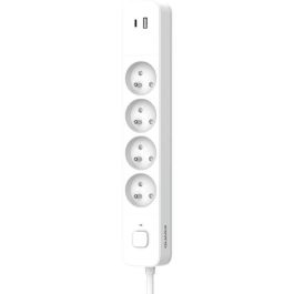 Quarx QUA4004282463160 Regleta Eléctrica de 4 Tomas de Corriente, Puertos USB Tipo C y USB A, Cable 1.5m