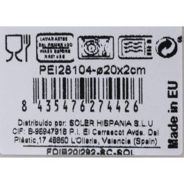 La Mediterranea Plato Postre 20 cm "Peixe" Iberica Brillo (12 Unidades)