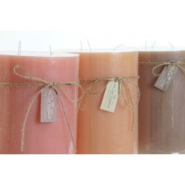 DKD Home Decor Vela Rustik aw Marron Marron Oscuro 14.5 x 20 x 14.5 cm (3 Unidades)