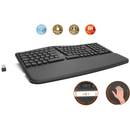 Mobility Lab ML313153 Teclado Inalambrico Ergonomico con Teclas Concavas para Windows