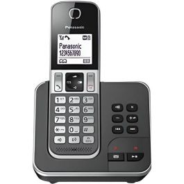 Panasonic KX-TGD320FRG Teléfono Inalámbrico con Contestador Automático (30 min), Solo Auricular, Directorio 120 Nombres, Teclado/Pantalla Iluminados, Negro