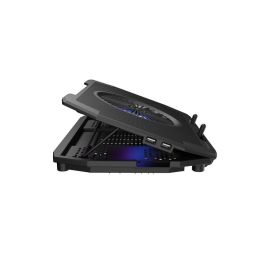 GENESIS Oxid 850 Almohadilla Refrigeradora para Portátil 17.3" con 5 Ventiladores, Iluminación RGB, Ajuste de Altura y 2 Puertos USB Negro