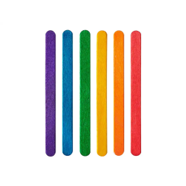 Liderpapel Palitos de Madera Colores Surtidos 15x1.8 cm Bolsa 50 Unidades Manualidades