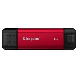 Kingston SPSD/1TB Disco Externo SSD Dual Portable 1TB USB Tipo-C y USB 3.2 Rojo