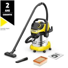 Karcher WD 5 S V-30/5/22 Aspirador en seco y húmedo 1100W, Depósito acero inoxidable 30 L, Función soplador, Filtro plegado plano Precio: 200.88999953. SKU: B1BDK4LAPB