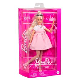 Muñeca Barbie Deluxe Vestido Con Lazo Hyv27 Mattel