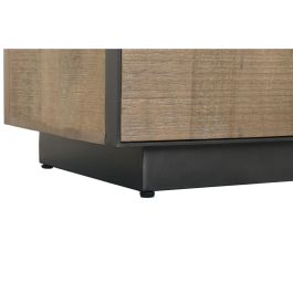 DKD Home Decor Mueble TV de Mango y Metal 180x44x55 cm Colección Sand Village Acabado Chorro de Arena