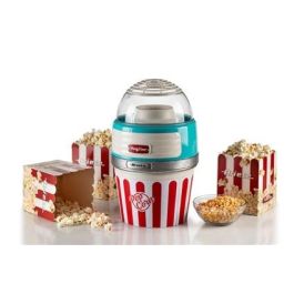 Ariete 2957/01 Máquina de Palomitas Party Time Big Popper Azul, Diseño Retro Años 50, Aperitivo Natural sin Grasas