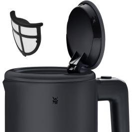 WMF 0413140071 KÜCHENminis Hervidor de Agua 0.8L 1800W Negro, Acero Inoxidable, Indicador de Nivel, Protección sobrecalentamiento