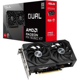 ASUS DUAL-RX9060XT-8G Radeon RX 9060 XT 8GB GDDR6 PCI Express 5.0 Tarjeta Gráfica Gaming Negra