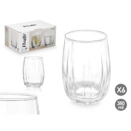Vaso Rayas 380Ml Transparente Vivalto 6X11CM (24 Unidades) Precio: 24.50000014. SKU: B1BCCNRCF4