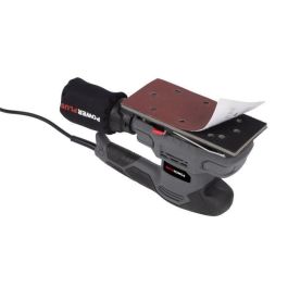 Powerplus POWE40010 Lijadora Orbital 180W, 12000 rpm, 24000 opm, Placa 93x187mm, Extracción Polvo, Incluye 5 Lijas