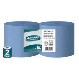 Amoos Papel Secamanos Industrial Bobina 2 Capas Azul 222 mm x 300 mt Paquete 2 Rollos Precio: 28.49999999. SKU: B1CKWHSSRD