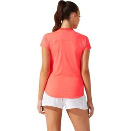 Camiseta Deportiva de Manga Corta Asics Court Piping W Coral L