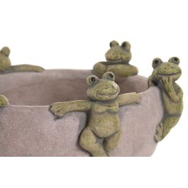DKD Home Decor Centro Mesa Shabby Cemento Gris Verde con Ranas 23x23x14 cm (4 Unidades) DKD Home Decor Centro Mesa Shabby Cemento Gris Verde con Ranas 23x23x14 cm (4 Unidades)