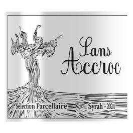 Sans Accroc 2024 Selección de parcelas de vino del valle del Ródano Syrah - Vin de France tinto
