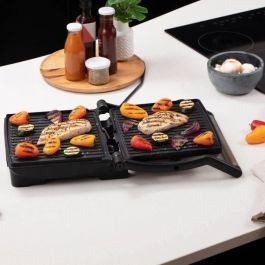 George Foreman 26250-56 Flexe Grill 180° - Grill y Plancha 2 en 1, 1800W, Acero Inoxidable