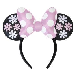 Loungefly Diadema orejas Minnie Disney Floral Rock the Dots de Piel Vegana con Purpurina y Bordados