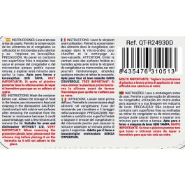 Inde Fiambrera Rectangular Hermética 15.3x11.5 cm 470 cc - Envase de Alimentos Portátil (12 Unidades)
