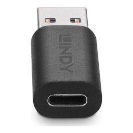 Lindy Adaptador USB 3.2 Tipo A a C, Conexión USB-C a Puerto USB-A, Velocidad de Transferencia 10Gbps