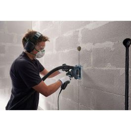 Wolfcraft Soporte guía de aspiración de polvo y guía para amoladora angular ø115-125mm, trabajo sin polvo, conexión aspiradora ø32-36mm