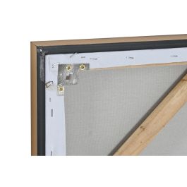 Cuadro Home ESPRIT Blanco Dorado Natural Abstracto Moderno 100 x 3,5 x 100 cm (2 Unidades)