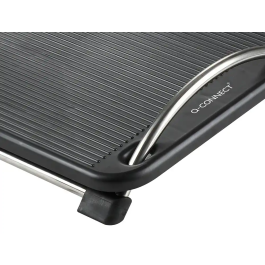 Q-connect Reposapies Antideslizante Plástico con Barras de Acero, 434x330x105 mm