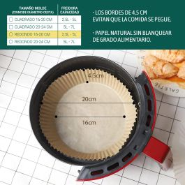 Algon Set de 20 bases de papel para Airfryer rojo (24 Unidades) Algon Set de 20 bases de papel para Airfryer rojo (24 Unidades)