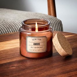 Home Deco Factory Vela Perfumada Apothicaire Tarro Vidrio Tapa Corcho Cera Parafina Duración 60h Ø10cm x 10cm