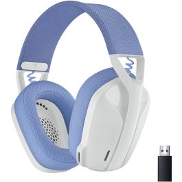 Logitech Auriculares G435 Gaming Inalámbricos Bluetooth/LIGHTSPEED, Sonido Envolvente, Micrófono Integrado, Blanco