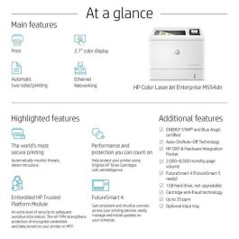 HP Impresora laser color laserJet Enterprise M554dn