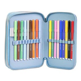Cerdá Plumier Estuche Escolar Frozen con Accesorios Giotto, Azul Oscuro 12.5x6.5x19.5cm, Edad 3+ Años