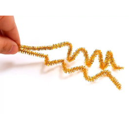 Liderpapel Limpiapipas Chenilla 30 cm Color Oro, Bolsa 100 Unidades para Manualidades y Decoración