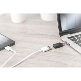 Digitus Adaptador USB Tipo-C a USB-A Hembra, Negro