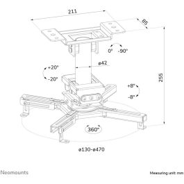 Soporte de Techo para Proyector Neomounts CL25-530BL1