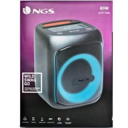 NGS Altavoz Portable Wild Swag Go Bluetooth 80W Luces LED TWS USB Aux