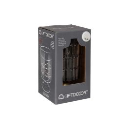 Farol LED Pie Metal Antracita Giftdecor 10.7x18x10.7 cm, Gris/Oro, Vidrio, 2AA + 12LED (6 Unidades) Farol LED Pie Metal Antracita Giftdecor 10.7x18x10.7 cm, Gris/Oro, Vidrio, 2AA + 12LED (6 Unidades)