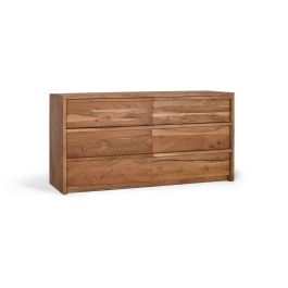 GINER Y COLOMER Aparador de Madera de Acacia Maciza Natural 150 cm