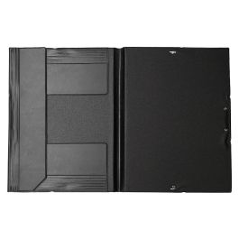 Carpeta Liderpapel Gomas Folio Solapas Plastico Negra