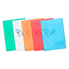 Liderpapel Carpeta Escaparate 47481 10 Fundas Polipropileno Traslúcida Din A4 Naranja Frosty