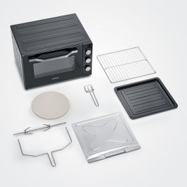 Severin TO 2073 XXL Horno Tostador Independiente 60L, Negro, con Grill, Función Pizza, Convección y Temporizador 120 min