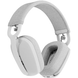 Logitech Zone Vibe 100 Auriculares Inalámbricos Bluetooth Full Size Off-White con Micrófono Flip-to-Mute