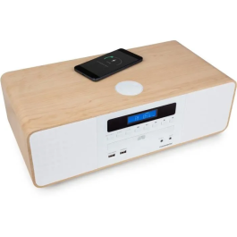 Thomson MIC201IBT Micro HiFi System Bluetooth CD MP3 USB Blanco con Cargador Inalámbrico