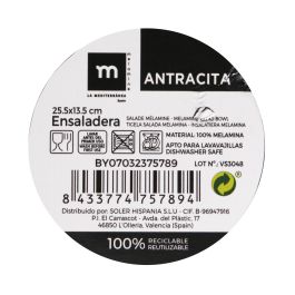 Ensaladera Melamina Antracita 25.5x13.5 cm - La Mediterranea (8 Unidades) Ensaladera Melamina Antracita 25.5x13.5 cm - La Mediterranea (8 Unidades)