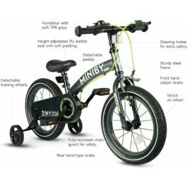 Ociotrends Patinete 3 en 1 Miniby para Niños con Ruedas Hinchables de 14 Pulgadas y Estabilizadores, Edad Mínima 2 Años Ociotrends Patinete 3 en 1 Miniby para Niños con Ruedas Hinchables de 14 Pulgadas y Estabilizadores, Edad Mínima 2 Años