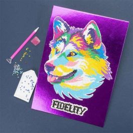 Diario crystal art diamantiny surtido 3. realiza mosaicos con gemas de colores en 3D 32x32x2,4 cm - modelos surtidos