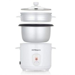Orbegozo CO 3031 Olla Eléctrica Cocedor de Arroz y Vaporera, 700W, 1.8L, Capa Antiadherente, Apagado Automático y Mantener Calor